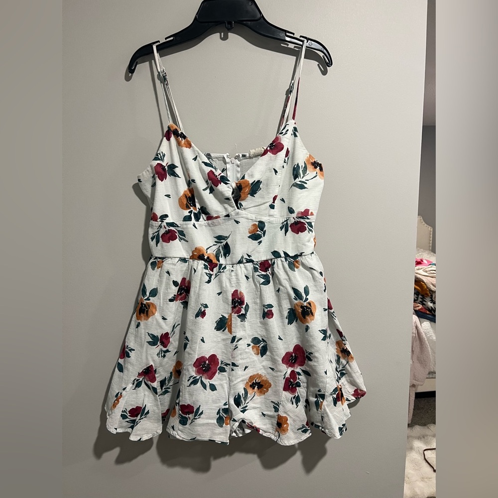 Altar'd State Floral Camisole Top - White, Red, Yellow